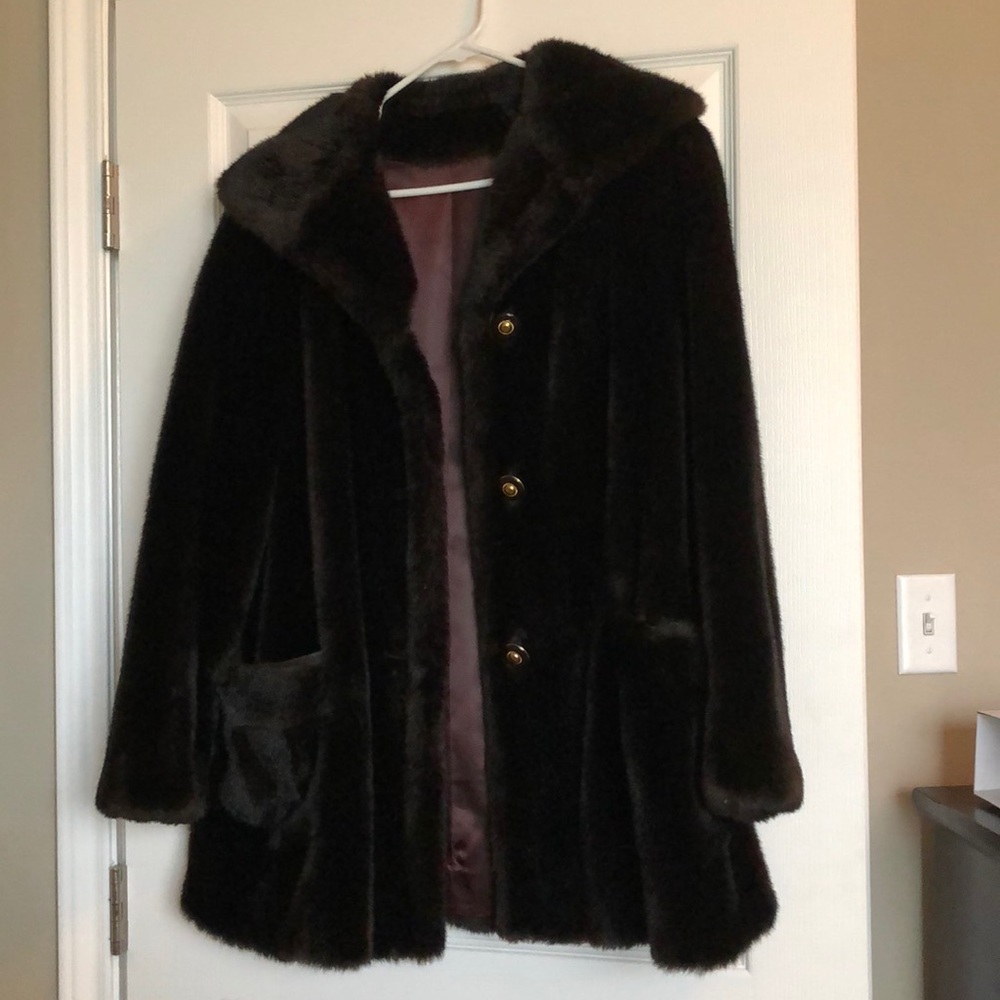 Tissavel of France faux fur jacket
